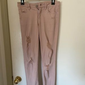 Bebe pink ripped pants